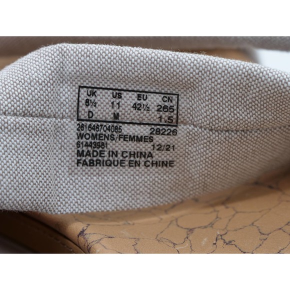 Clarks Sandals Womens 11 Gray Fabric Slides Open To Eliza Skip Platform Open Toe - Picture 10 of 12